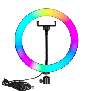 LED Ring осветление No brand M26, 26см, RGB, 20W, Черен - 40..