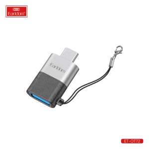 Преходник Earldom ET-OT72, USB (F) към Type-C, OTG, Черен - ..