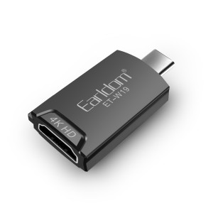 Преходник Earldom ET-W19 HDMI (F) към Type-C, HD 4K, Сив - 4..