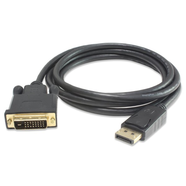 Кабел DeTech DP DVI M/M, 14+1 cooper,1.8м, Черен - 18276