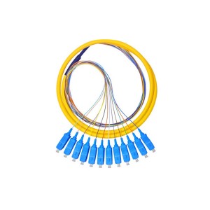 Оптичен кабел DeTech, SC, Pigtail, UPC, Singlemode, 1.5м, Жъ..