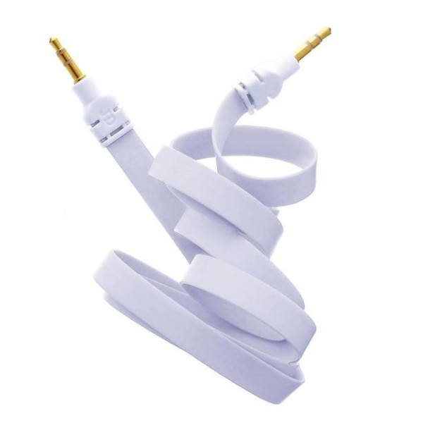 Аудио кабел DeTech 3.5mm М/М, Flat, 1m -18235