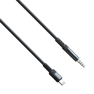 Аудио кабел Earldom ET-AUX39, 3.5mm към Lightning, 1.0м, Чер..