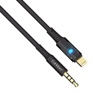 Аудио кабел Earldom ET-AUX52, 3.5mm към  Lightning, 1.0м, Че..