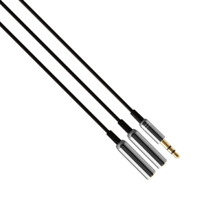 Аудио кабел, Earldom AUX201, 3.5mm жак, М/М, 0.4м, Различни ..
