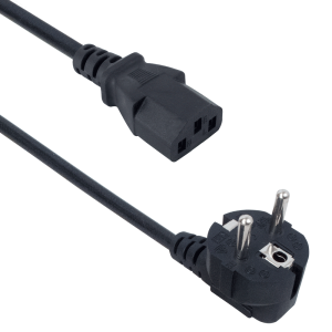 Захранващ кабел DeTech, За компютър, 1.5m, CEE 7/7 - IEC C13..