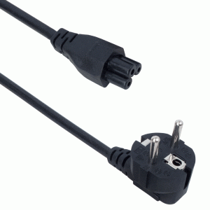 Захранващ кабел DeTech, За лаптоп, 1.5m, CEE 7/7 - IEC C5 F,..