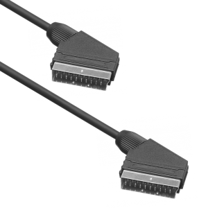 Кабел DeTech, SCART - SCART, 1.0m, Черен - 18021