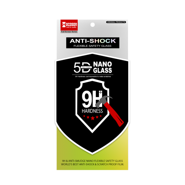 Стъклен протектор Mocoson Nano Flexible, за Samsung Galaxy S8, 5D, 0.3 mm, Черен - 52537