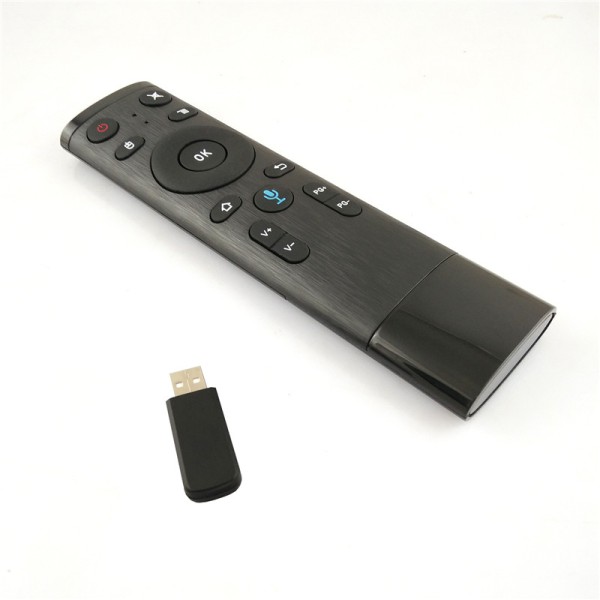 Универсално дистанционно No brand Q5, Air mouse, USB 2.4GHz, Микрофон, IR програмируемо, Черен - 13054