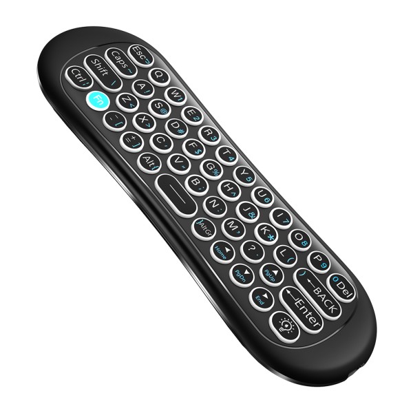 Универсално дистанционно No brand R2, Air mouse, USB 2.4GHz, Микрофон, IR програмируемо, Черен - 13043