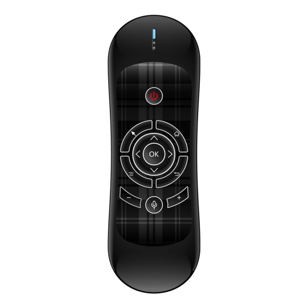 Универсално дистанционно No brand R2, Air mouse, USB 2.4GHz, Микрофон, IR програмируемо, Черен - 13043