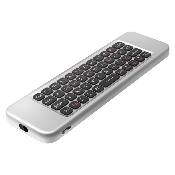 Универсално дистанционно No brand W3, Air mouse, USB 2.4GHz, Микрофон, IR програмируемо, Черен - 13047