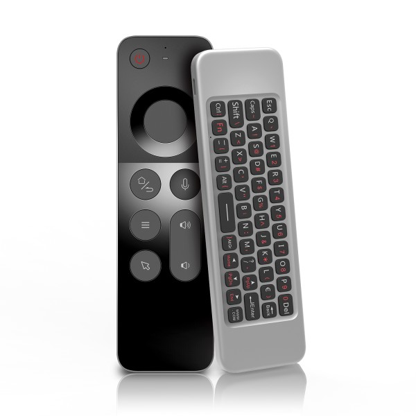 Универсално дистанционно No brand W3, Air mouse, USB 2.4GHz, Микрофон, IR програмируемо, Черен - 13047
