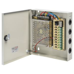 Импулсен захранващ блок No brand, 12V/5A, 9 Изхода, Метална ..