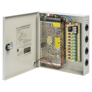 Импулсен захранващ блок No brand, 12V/10A, 9 Изхода, Метална..