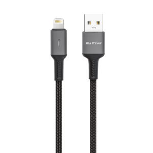 Кабел за данни DeTech DE-C39i, Lightning, 1.0m, Черен - 4020..