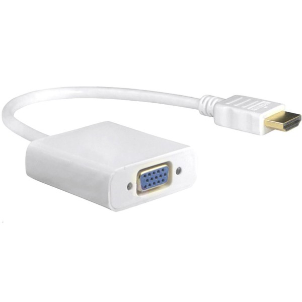 Преходник No brand, HDMI M - VGA F, 0.15м, Бял - 18153