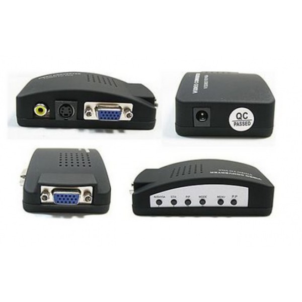 Конвертор DT AV към VGA, Черен - 18256