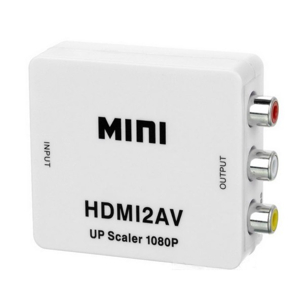 Конвертор, No brand, HDMI към AV (3RCA), Бял - 18301