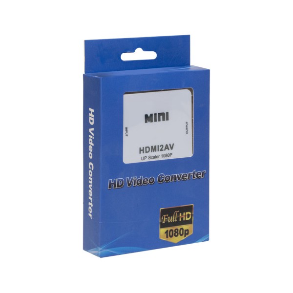 Конвертор, No brand, HDMI към AV (3RCA), Бял - 18301