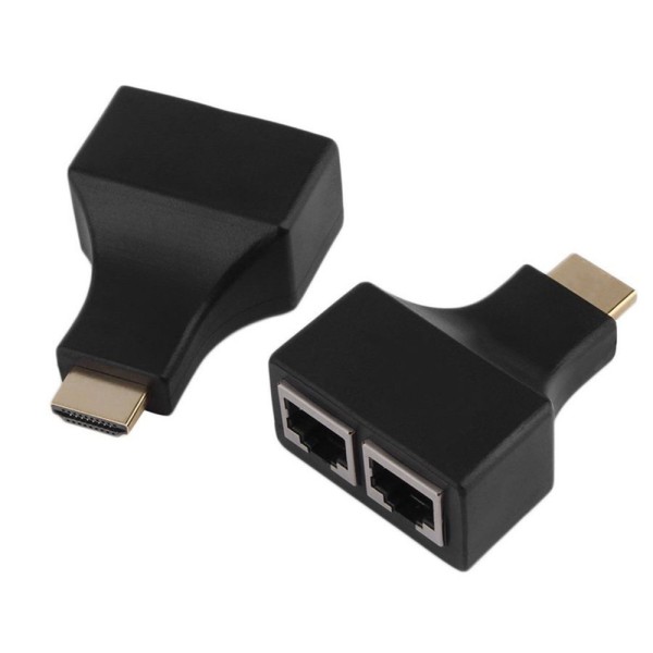 HDMI удължител, No brand, През LAN CAT-5e/6, Черен - 17165