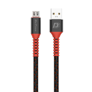 Кабел за данни DeTech DE-C25M, Micro USB, 1.0m, Черен - 4010..