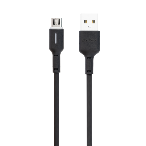 Кабел за данни DeTech DE-C37M, Micro USB, 1.0m, Черен - 4019..