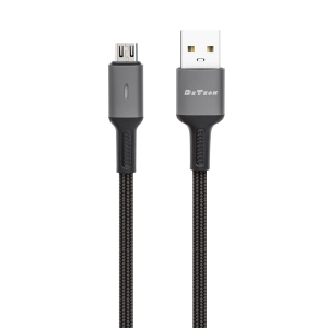 Кабел за данни DeTech DE-C39M, Micro USB, 1.0m, Черен - 4020..