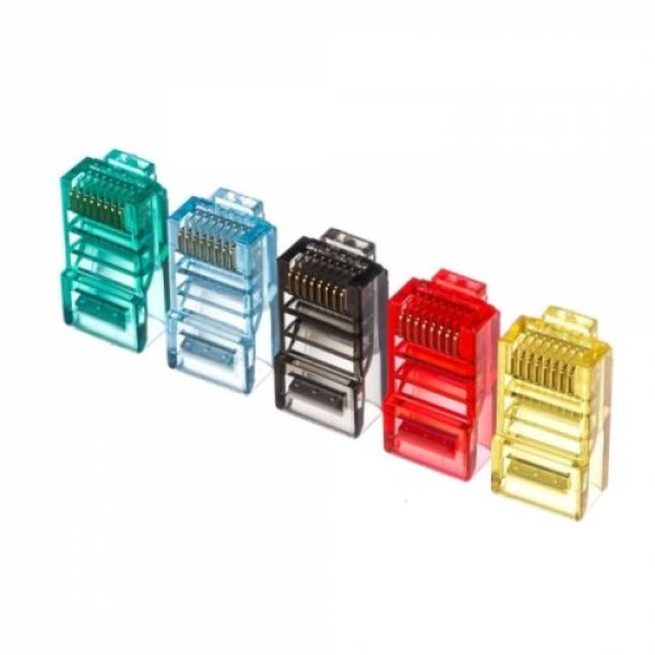 Букси No brand, RJ-45, 30 бр в пакет, Различни цветове - 17138