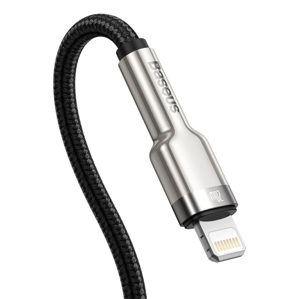 Кабел за данни Baseus Cafule, Type-C - Lightning, 20W, 1.0m, Черен - 40475
