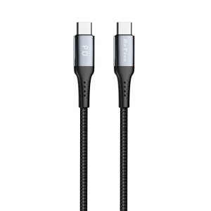 Кабел за данни DeTech DE-43CC2, Type-C - Type-C, PD, 2.0m, Ч..