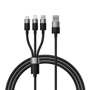 Кабел за зареждане Baseus StarSpeed, 3 в 1, Micro USB, Light..