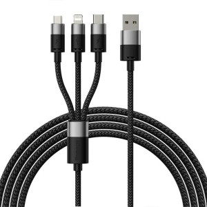 Кабел за зареждане Baseus StarSpeed, 3 в 1, Micro USB, Light..