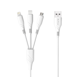 Кабел за зареждане DeTech DE-C40, 3 в 1, Micro USB, Lightnin..