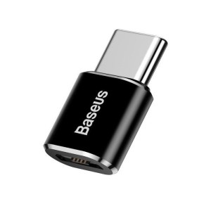 Преходник Baseus Mini, Micro USB F към Type-C, OTG, Черен - ..