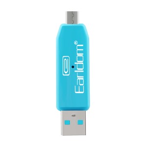 Преходник Earldom ET-OT05, USB F към Micro USB, Четец за кар..