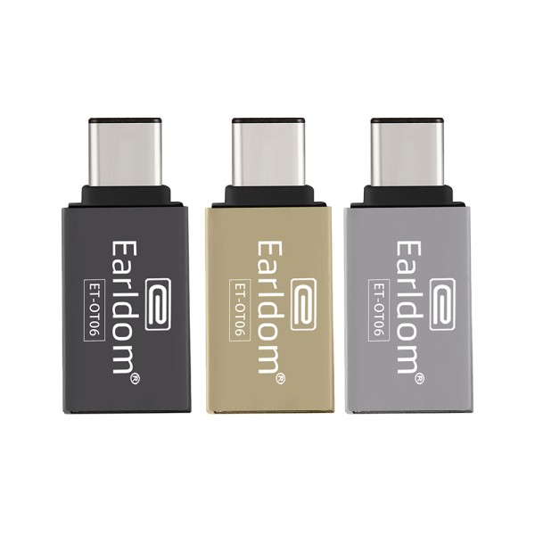 Преходник Earldom ET-OT06, USB F към Type-C OTG, Различни цветове - 40169