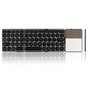 Клавиатура No brand BT86, Тъчпад, Сгъваема, Bluetooth, Черен..