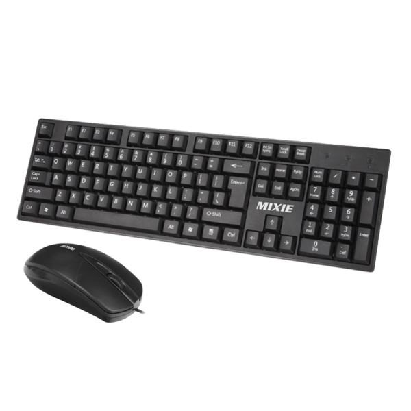 Комплект мишка и клавиатура Mixie X70, Черен - 6119