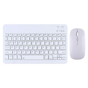 Комплект мишка и клавиатура No brand 030, Bluetooth, Бял - 6..