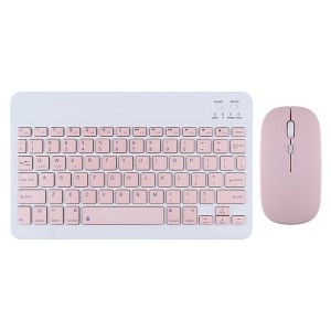 Комплект мишка и клавиатура No brand 030, Bluetooth, Розов -..