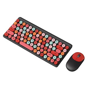 Комплект мишка и клавиатура No brand QW02, Безжични, Многоцв..