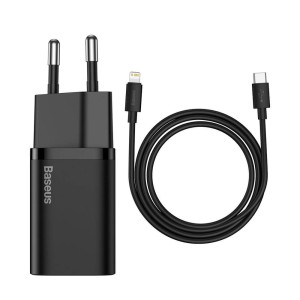 Мрежово зарядно устройство Baseus Super Si, 20W, С Кабел Typ..