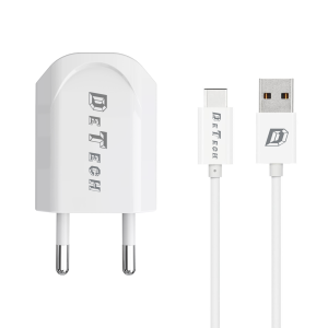 Мрежово зарядно устройство, DeTech, DE-11C, 5V/1A, 220V,1 x ..
