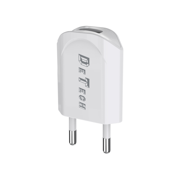Мрежово зарядно устройство, DeTech, DE-11i, 5V/1A, 220V,1 x USB, С Lightning кабел, 1.0m, Бял - 14116