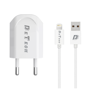 Мрежово зарядно устройство, DeTech, DE-11i, 5V/1A, 220V,1 x ..