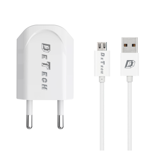 Мрежово зарядно устройство, DeTech, DE-11M, 5V/1A, 220V,1 x ..