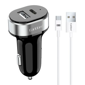 Зарядно устройство за кола Earldom ES-CC14, 1xUSB, 1xType-C,..