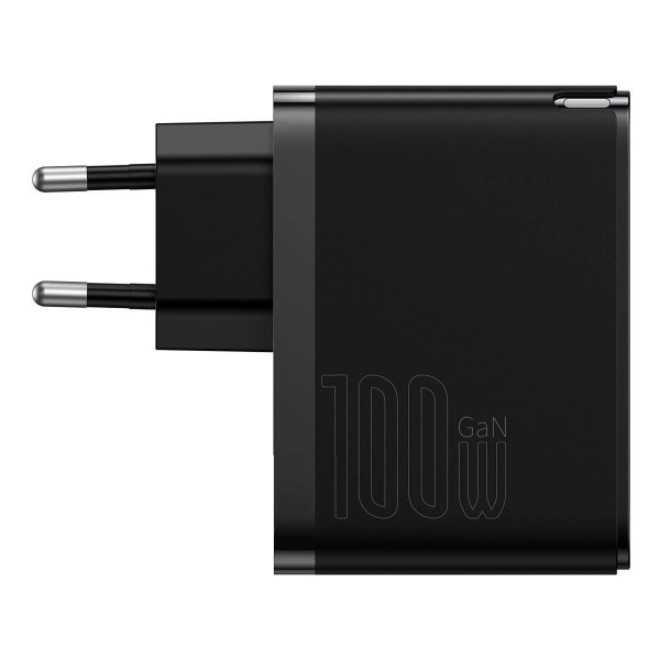 Мрежово зарядно устройство Baseus GaN5 Pro Fast, 100W, С PD кабел, Черен - 40411